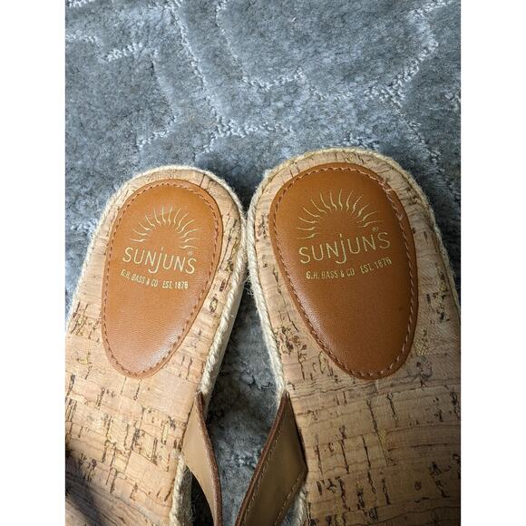 Bass Sunjuns Sunshine Espadrille Sandals WOMENS SIZE 8M cork comfy casual travel - Picture 2 of 8